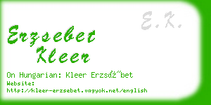 erzsebet kleer business card
